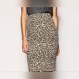 Banana Republic Animal Print Pencil Skirt